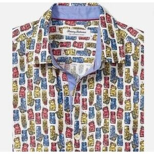 Tommy Bahama button shirt island zone coconut point tini tiki continental Sz M